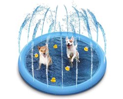 Hondenzwembad Ø 200 - Opvouwbaar - Watersproeier speelgoed - Afkoeling hond - afkoelen - zwembad - Anti slip - Hondendouche - Bad - Water - Fontein