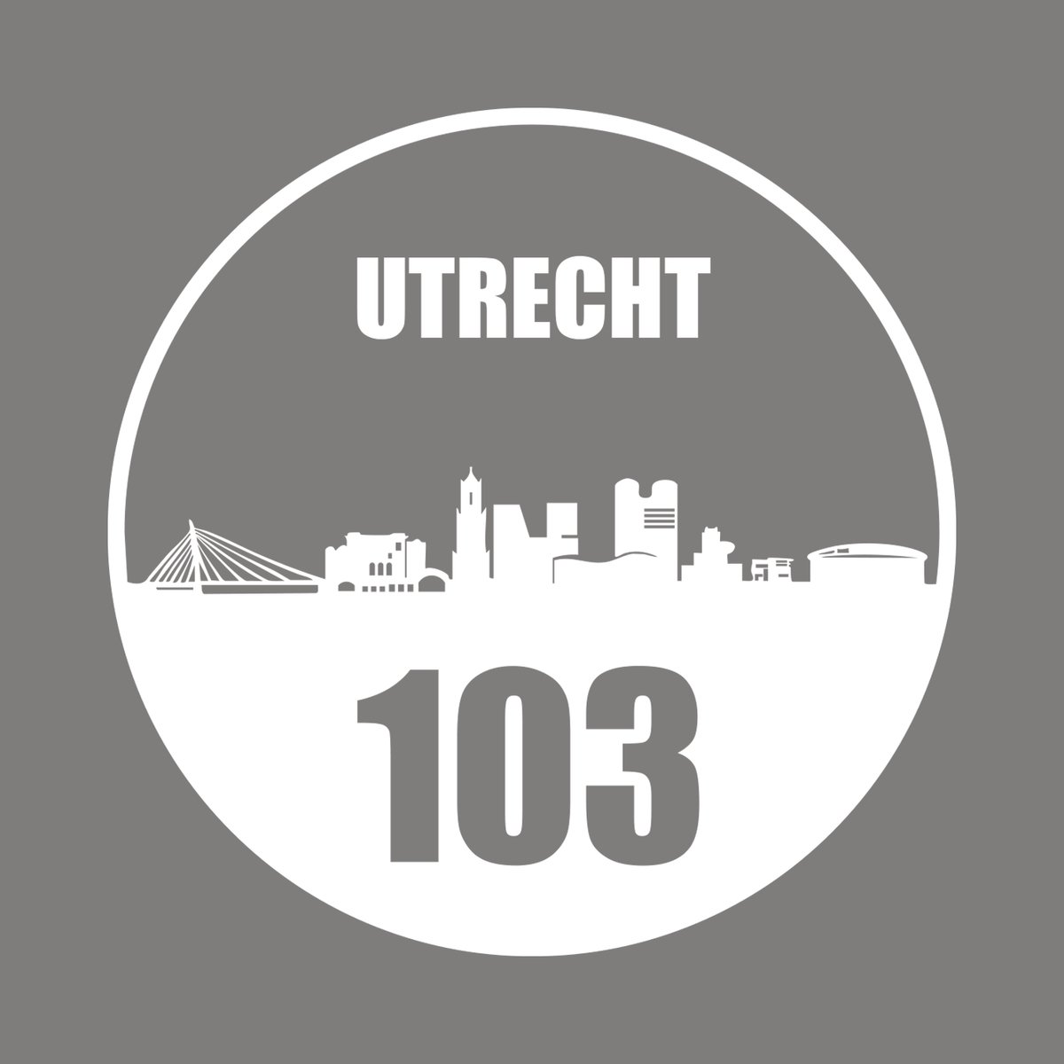 Utrecht sticker met eigen huisnummer
