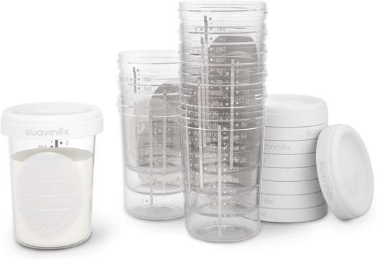 RFWR® Baby bewaarpotten voor moedermelk - luchtig, schroefdeksel, magnetronbestendig & vaatwasserbestendig (10 x 180 ml) — afbeelding 5