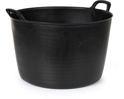 Plasticforte Flexibele kuip of emmer - zwart - 75 liter - stevig kunststof - 58 x 55 cm - Afvalbak - Wasmand - Opbergmand - Extra groot