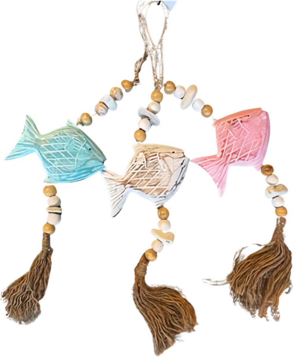 Hanging fish beads S/3