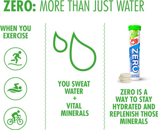 HIGH5 - ZERO Elektrolyten - Suikervrije Elektrolyten Bruistabletten - Caloriearm & Verfrissend - Citrus Smaak - 1x20 Stuks - Voor Sport & Hydratatie van High5 — afbeelding 4