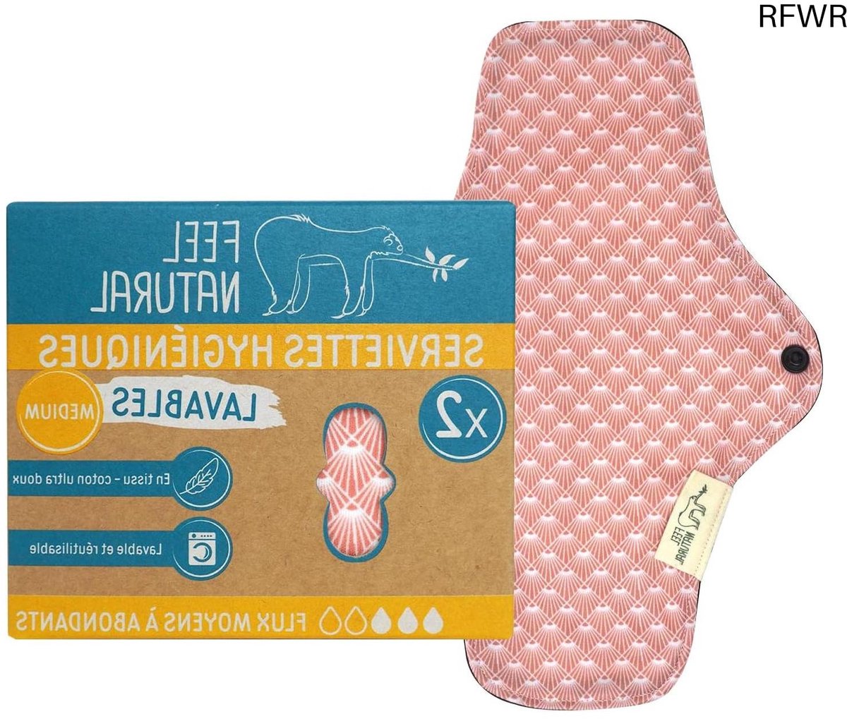 RFWR® Wasbare maandverband middel 2 stuks - milieuvriendelijk en comfortabel