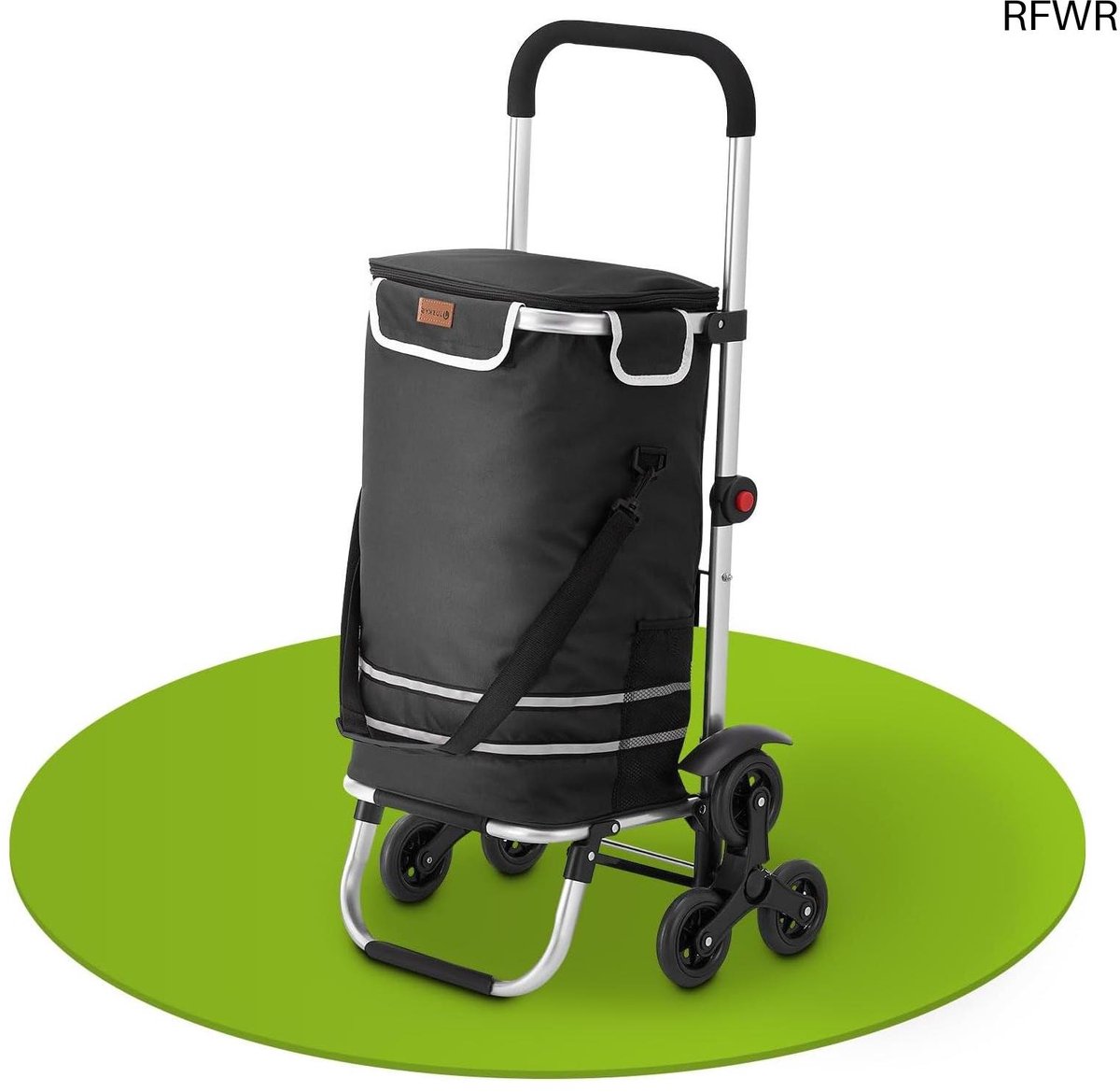 RFWR® 3-in-1 Boodschappentrolley voor Trappen - Inklapbaar en Ruimtebesparend - Perfect voor Winkelen