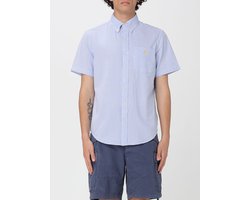 Short Sleeve Striped Oxford Shirt - Gnawed Blue