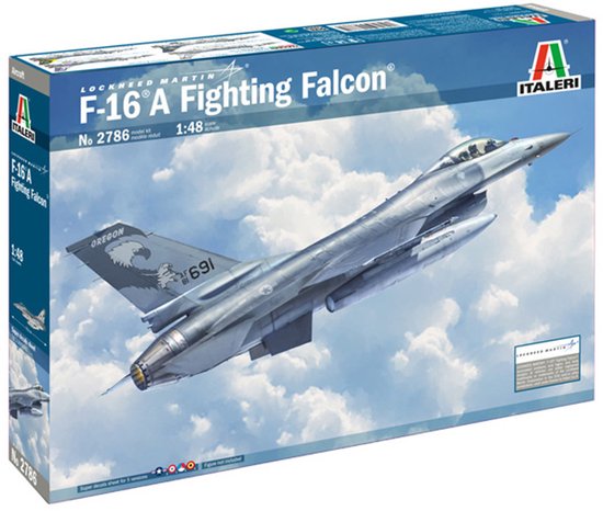 Italeri Modelbouwpakket Vliegtuigen - 2786 F-16 A Fighting Falcon with NL Decals Plastic - 1:48 - Modelbouw