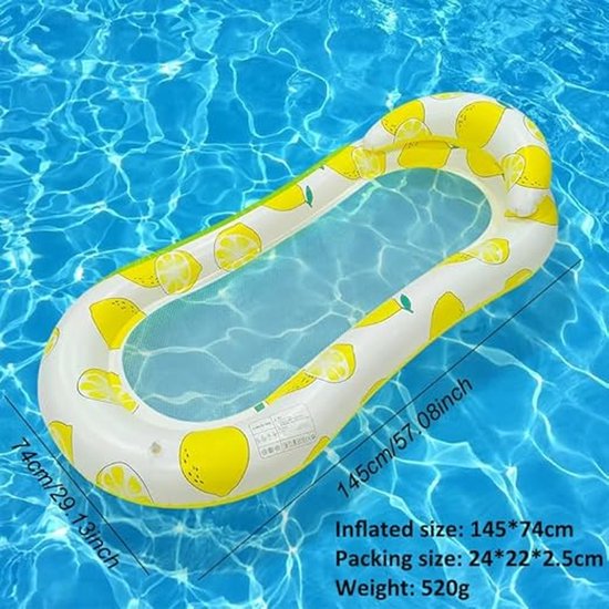 Hamac gonflable flottant pour la mer, matelas pneumatique pour piscine, plage, 75 x 150 cm, pour le bronzage et les fêtes d'été pour adultes Merk: LieIe
