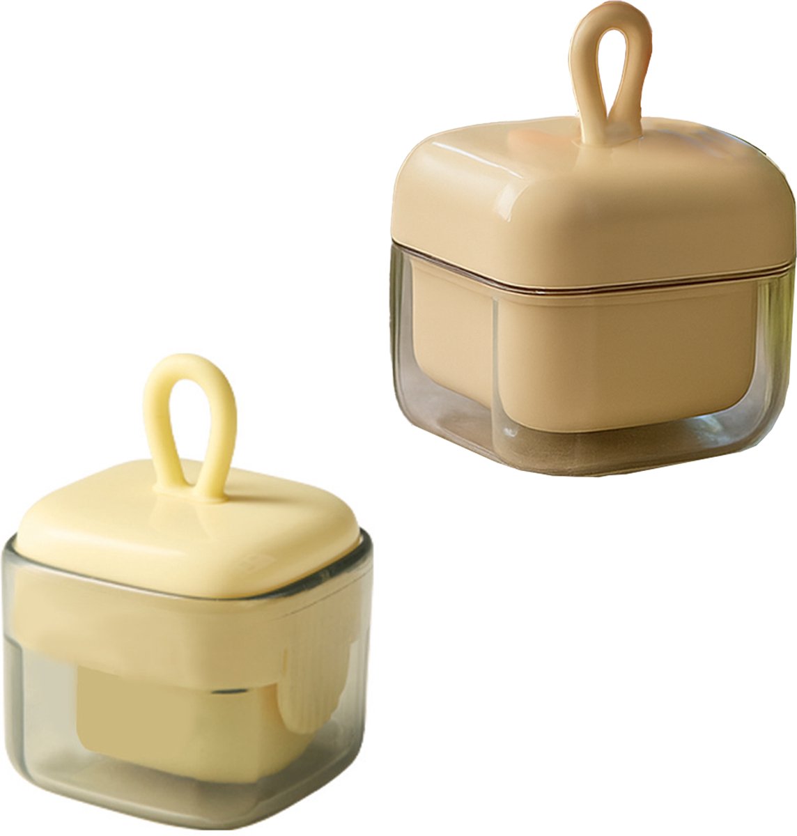 Pluizenverwijderaar – Kledingroller - Draagbare Pluizenroller – Herbruikbare Pluizenroller – Compact & Draagbaar - Vierkant - Beige