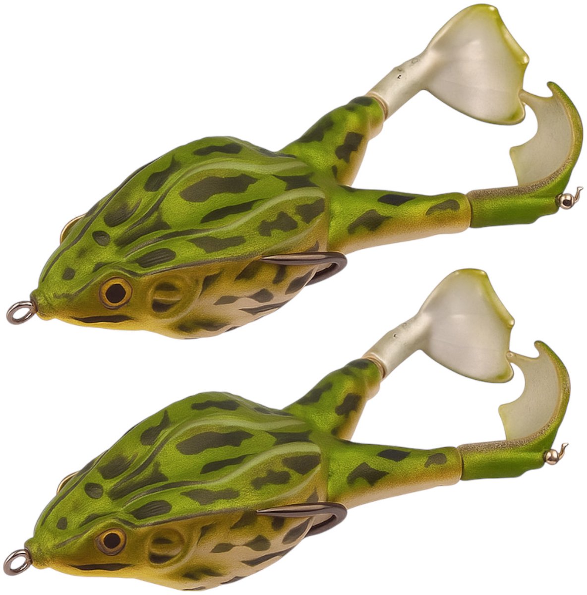 S&D - Kunstaas Kikker met propeller pootjes - 2 stuks - 14g 9cm - Roofvissen - Topwater Floater - Softbait