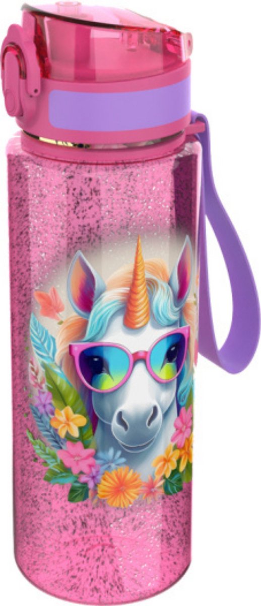 LUNCH BUDDIES WATERFLES 600ml UNICORN - GLITTER