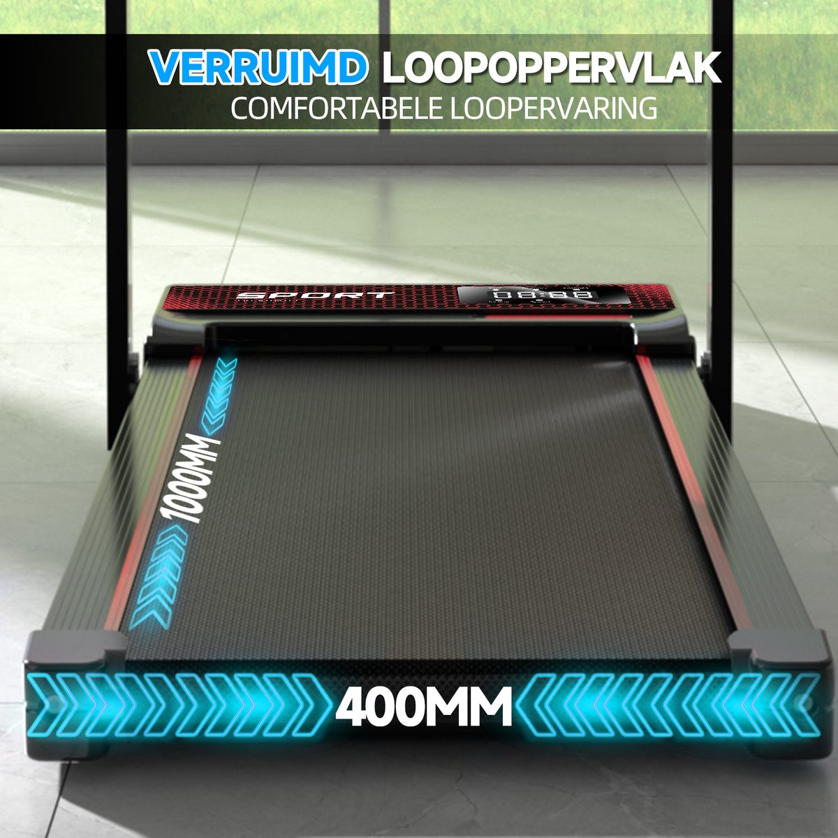Afbeelding 3 van Y-RAIN Loopband, Walking Pad, 2 in 1, Elektrische hellingsverstelling, opvouwbare loopband voor thuis & kantoor, 1-12 km/u, afstandsbediening & LED-display, lichtgewicht, stil, veiligheidssleutel, ipad/mobiele telefoon houder, Zwart