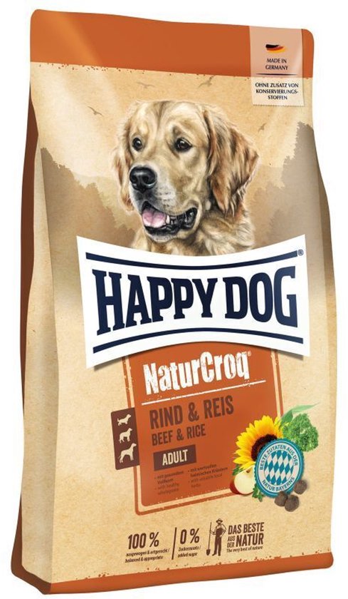 Happy Dog NaturCroq Rind & Reis (Rund en Rijst) - 11 kg