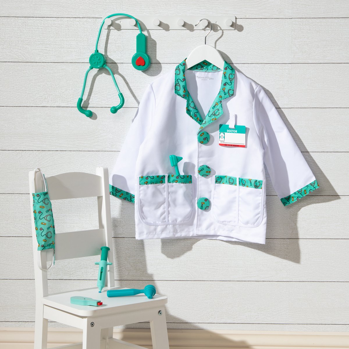 Melissa & Doug – Verkleedset dokter – Inclusief stethoscoop met geluid — afbeelding 7