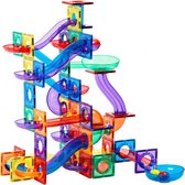 Magnetic Tiles - 100 Stuks - Magnetisch Speelgoed - Knikkerbaan - Magnetische Tegels - Montessori - Bouwstenen - Bouwblokken - Magna Wereld - Voor 3, 4, 5, 6, 7, 8, 9 Jaar, Kinderen - playnetix