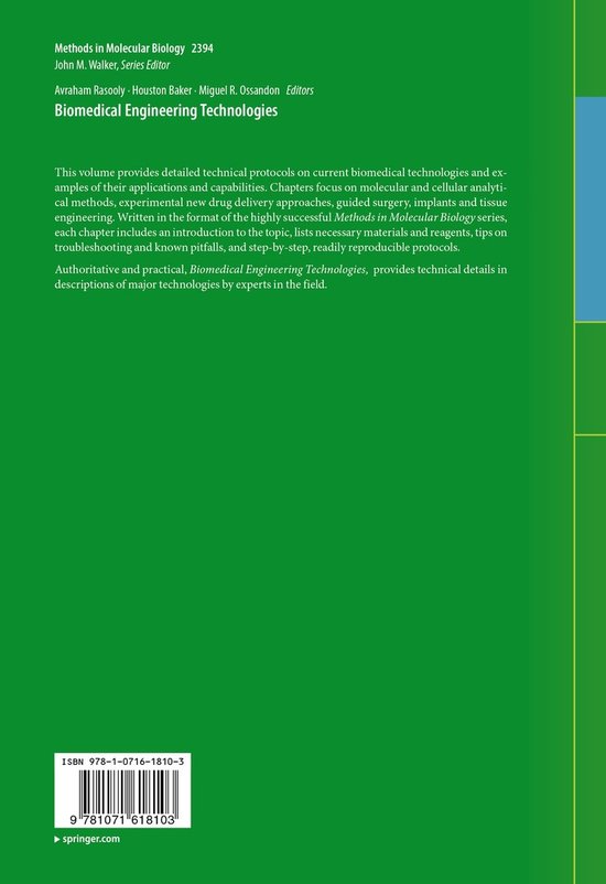 Methods in Molecular Biology2394- Biomedical Engineering Tec ... - cover