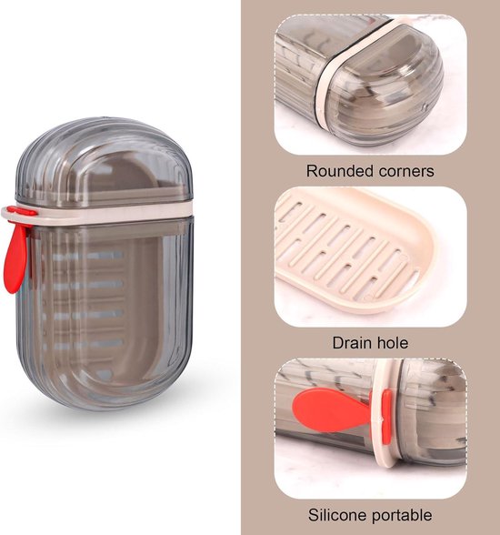 Florex Set van 3 aluminium zeepbakjes incl. afdruipbak