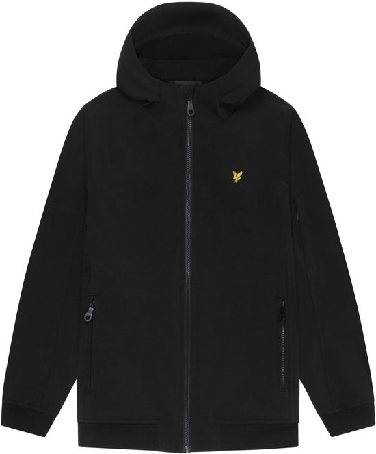 Lyle & Scott winter softshell jas jongens - zwart - capuchon