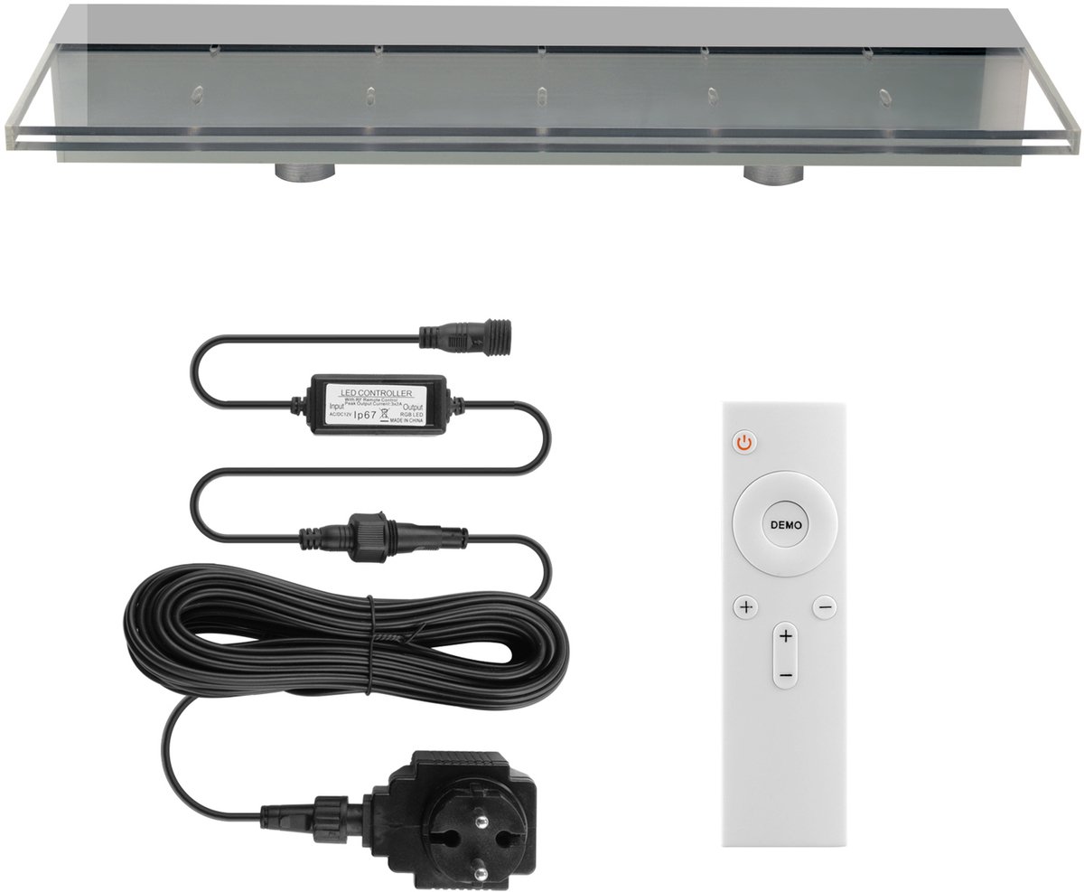 ExcelValley - Acryl waterval Overlaat Waterkering 135mm 5.3" voor Zwembad, Spa of Vijver [Led:Ja | 120 cm - 47,24"]