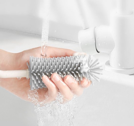 Flessenborstel - Flessenborstel Baby - 4-Delig - 4-in-1 - BPA vrij - Flessenreiniger - Flessenlikker - Siliconen Flesvoedingsaccessoires - Babyfles afwasborstel - Drinkflesborstel - Glazenborstel van Merkloos — afbeelding 2