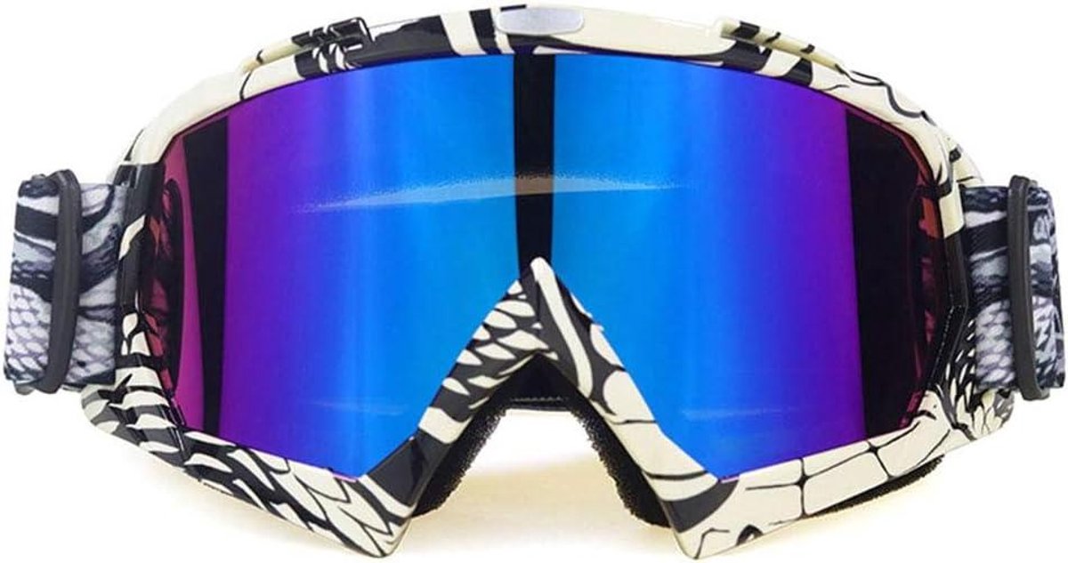 Allecto Plus - Motorcross Goggles voor Volwassenen en Jeugd - Winddichte Beschermende Bril voor Motobike - Geschikt voor Motorfiets, Dirt Bike en ATV - Anti-condens - Meerkleurig - Comfortabele Pasvorm