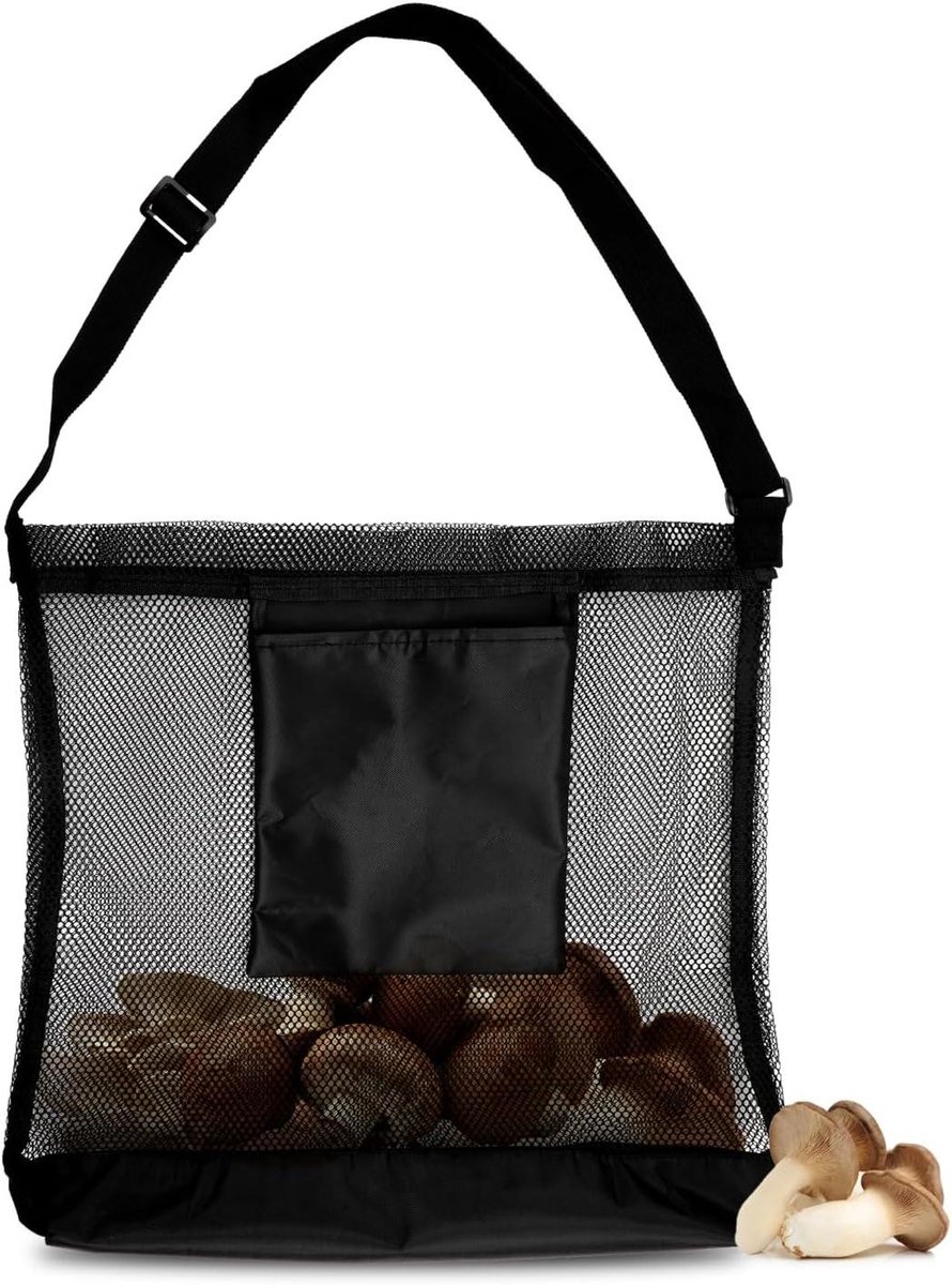 Allecto Plus - Paddestoeljacht Mesh Tas met Opvouwbare Plukzak - Outdoor Paddestoeljachtaccessoires