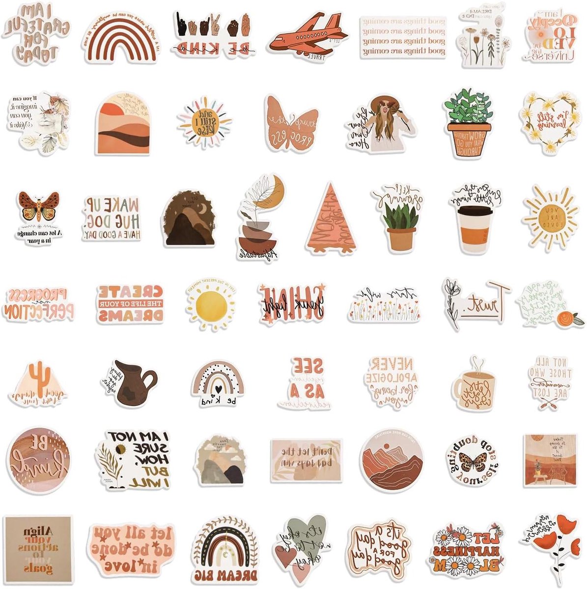 100Pcs Bijbel Stickers, Jagowa Waterdichte Jezus Christelijke Sticker Bijbel Verse Sticker Inspirerende Decals voor Laptop Water Flessen Scrapbooking Bagage