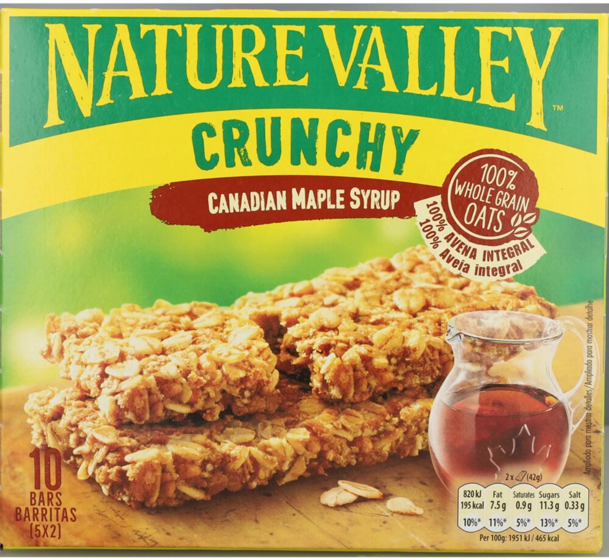 Nature Valley Crunchy Canadian Maple Syrup - 5 x 5x2 stuks - Voordeelverpakking