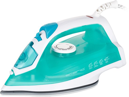 Emerio Stoomstrijkijzer - Iron Zelfreinigend - 8-17 g/min - Verticaal Strijken - Stoomstootfunctie - Strijkijzer 2000W - SI-110298.4 Wit / Blauw