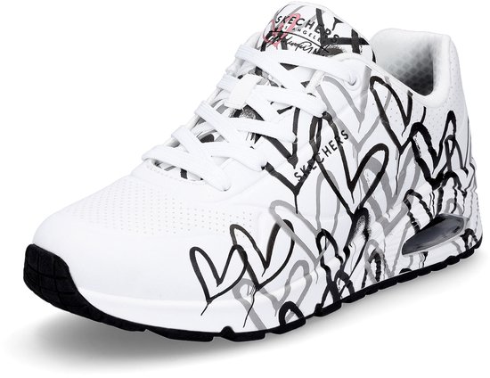 Skechers 155507 Uno Spread - Damesschoenen Sneaker - WBGY-Wit | bol