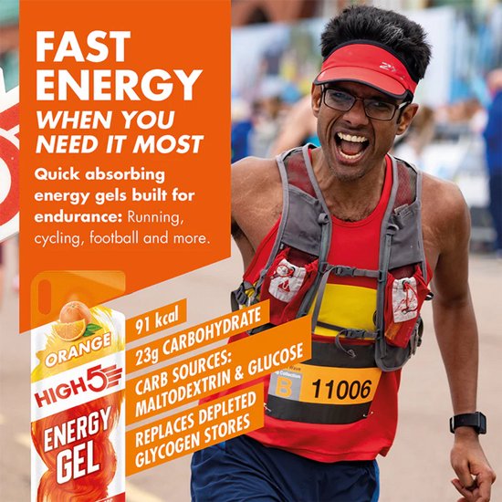 HIGH5 - Isotonic Energiegel - 20 x 40ml - Variatie pack bundel - Diverse Smaken - 4x Caffeine gel & 16x standaard gel - Isotone Sportgel — afbeelding 5