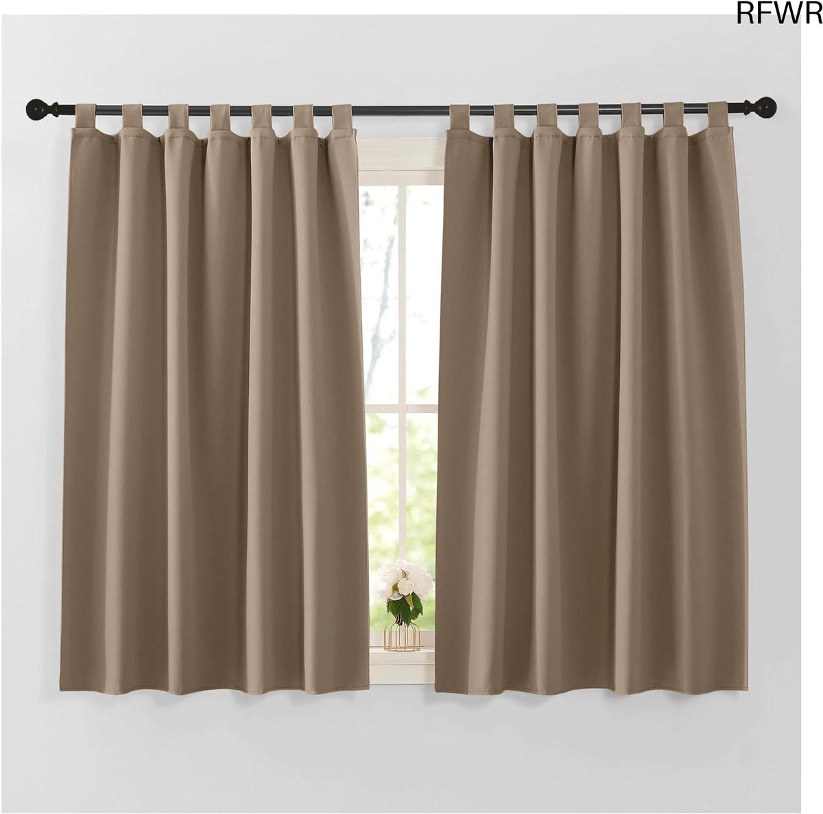 RFWR® Verduisterende Thermische Gordijnen 140x137cm - 2 Stuks - Perfect voor Woonkamer en Slaapkamer