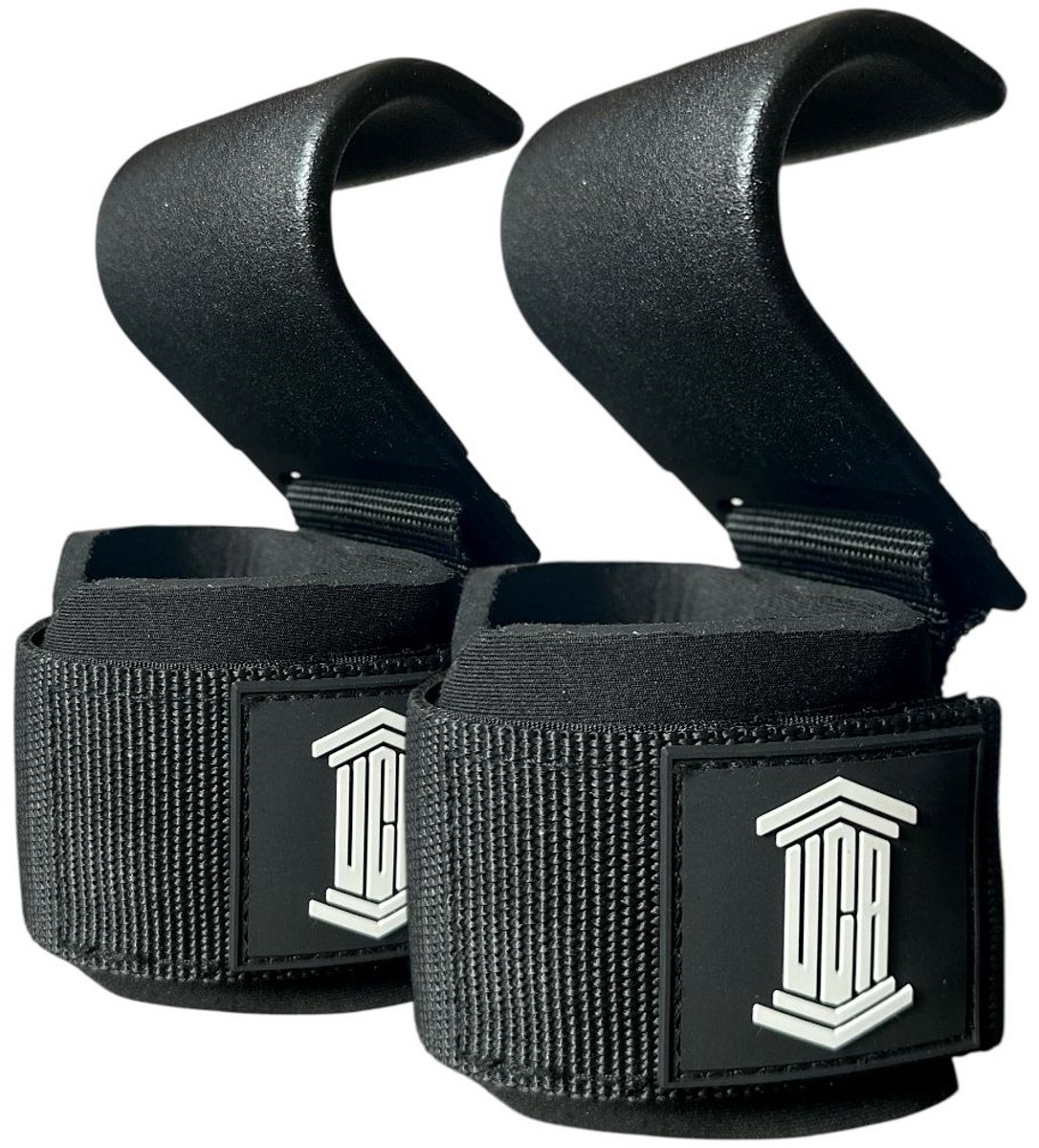 UCAthletics Lifting Hooks - Lifting Straps - Fitness Grips - Lifting Grips - Gym Straps - Krachttraining - Crossfit - Powerlifting - Gym Equipment - 2 stuks - Zwart