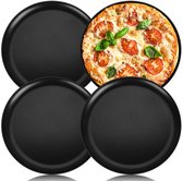 Moule à Pizza En Acier Crealys GOURMANDIS – Format 32,5 X 32,5 Cm, épaisseur 1 Cm, Couleur Noir