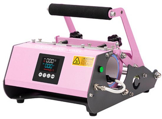 Craft Express Elite Pro Tumbler – Roze – Automatische Mok- & Bekerpers – Professionele Sublimatiepers voor Tumblers en Mokken