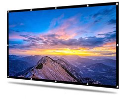 Projectiedoek | 100 inch (221cm) | 16:9 | Mobiel Projectiescherm | Beamerscherm | Projectieschermen | Projectiescherm beamer