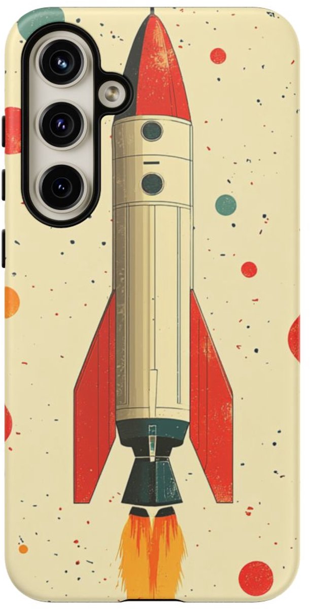 Retro Raketpatroon – Telefoonhoesje Geschikt voor Galaxy S24 Plus