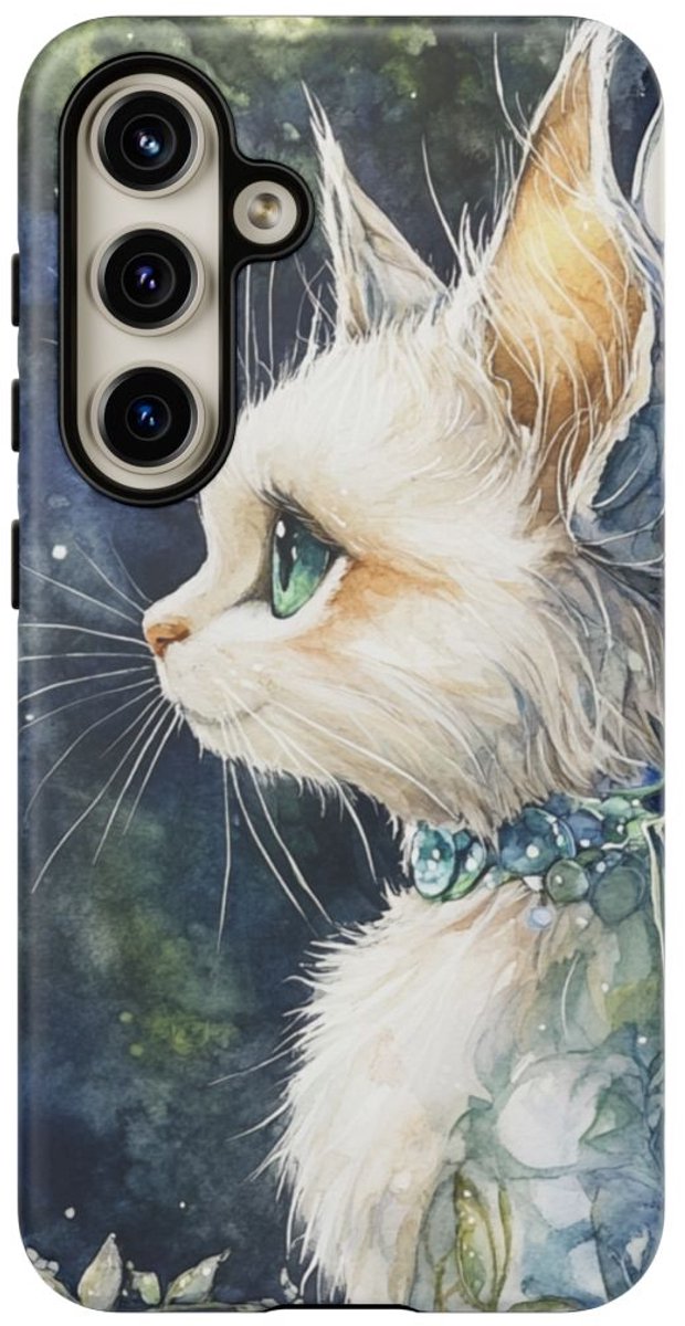 Aquarel Sprookjeskat met Vleugels – Telefoonhoesje Geschikt voor Galaxy S24