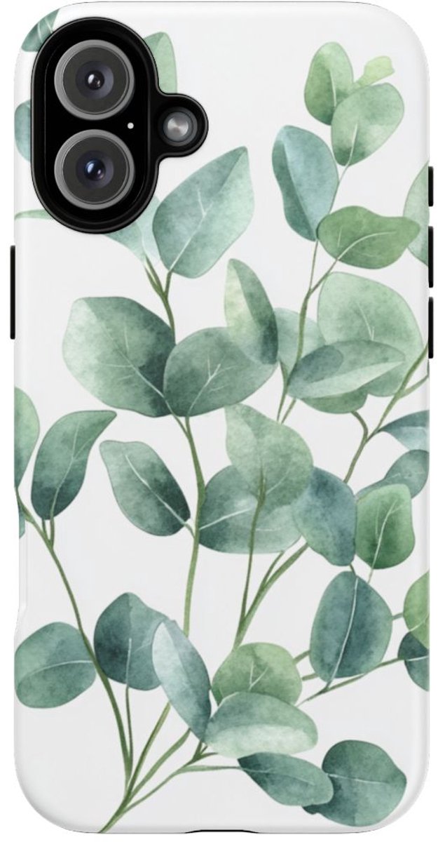 Aquarel Eucalyptusbladeren – Telefoonhoesje Geschikt voor iPhone 16 Plus