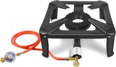 SVN® Wokbrander - Kookbrander - Wok Brander – Camping Kooktoestel – Zwart - 40cm x 40cm x 17cm;