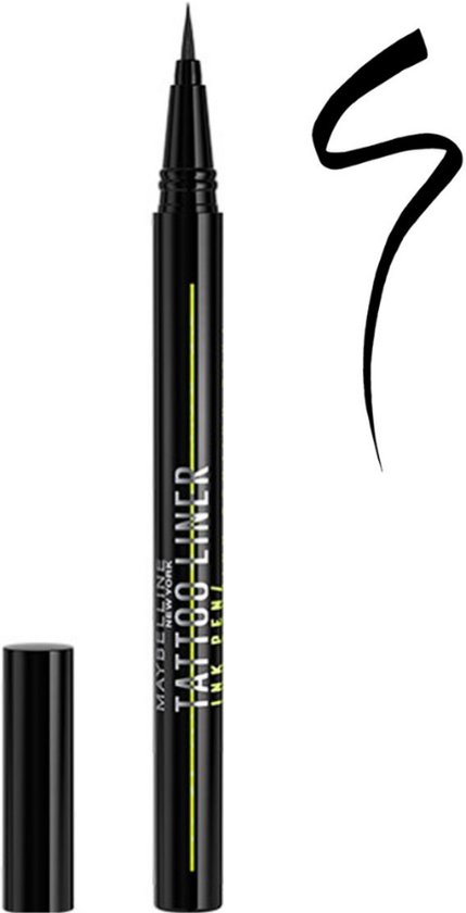 Zwarte Tattoo Liner Ink Pen met dop ernaast.