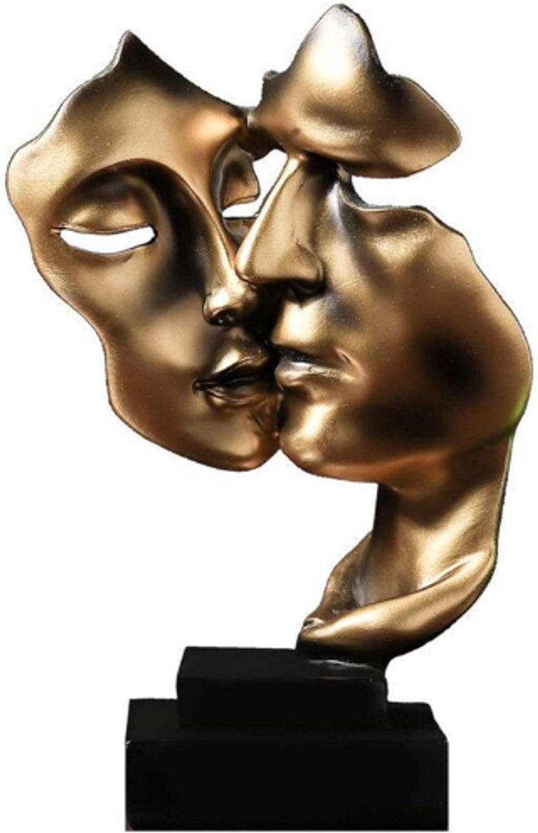 Thuys – Sculptuur Decoratie – Woonkamer Modern Hars Sculptuur – Met Stabiele Plaatsing – Goud