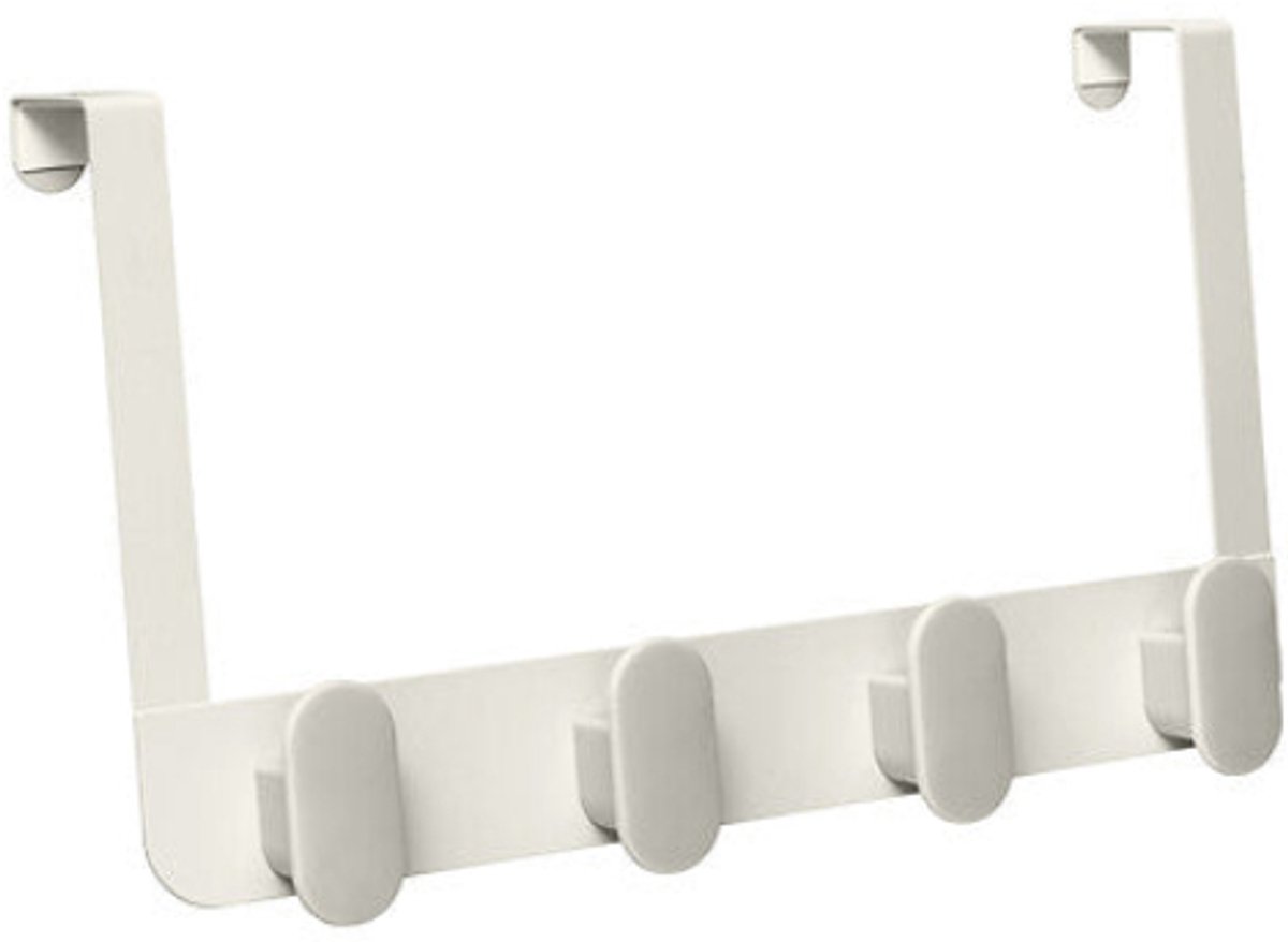 5Five Deurkapstok 4 metalen haken - 35x8x20cm - Klei