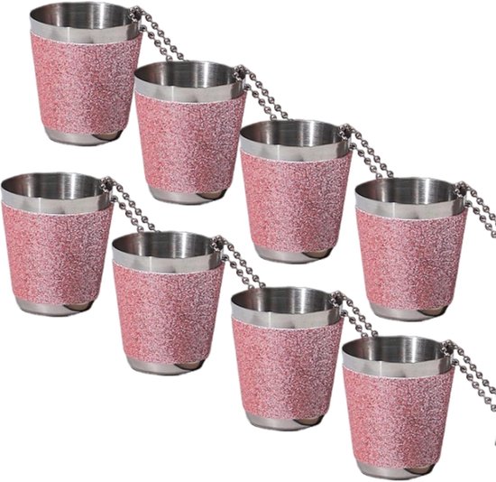 Whnbuij Lot De 6 Verres à Liqueur Avec Chaîne De Perles