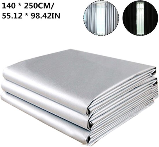 Rideaux occultants, rideaux occultants fenêtre à isolation thermique, rideaux occultants de protection solaire avec doublure enduite, rideaux occultants épais à isolation thermique avec anneaux en haut 1,4 m * 2,5 m avec crochets gratuits