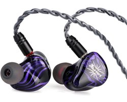 Kiwi Ears Quartet - Hybrid In-Ear Monitor - 2DD+2BA Drivers - Purple