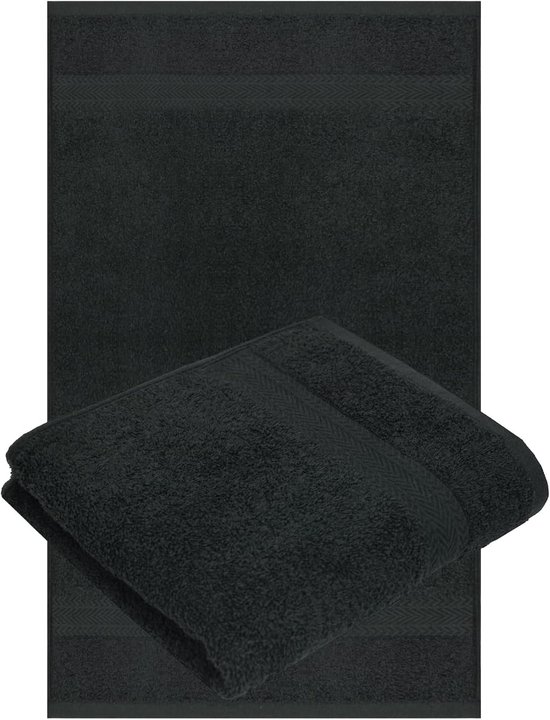 Handdoeken - 50x100cm - 6 stuks - Hotel Kwaliteit - 100% Katoen - Antraciet