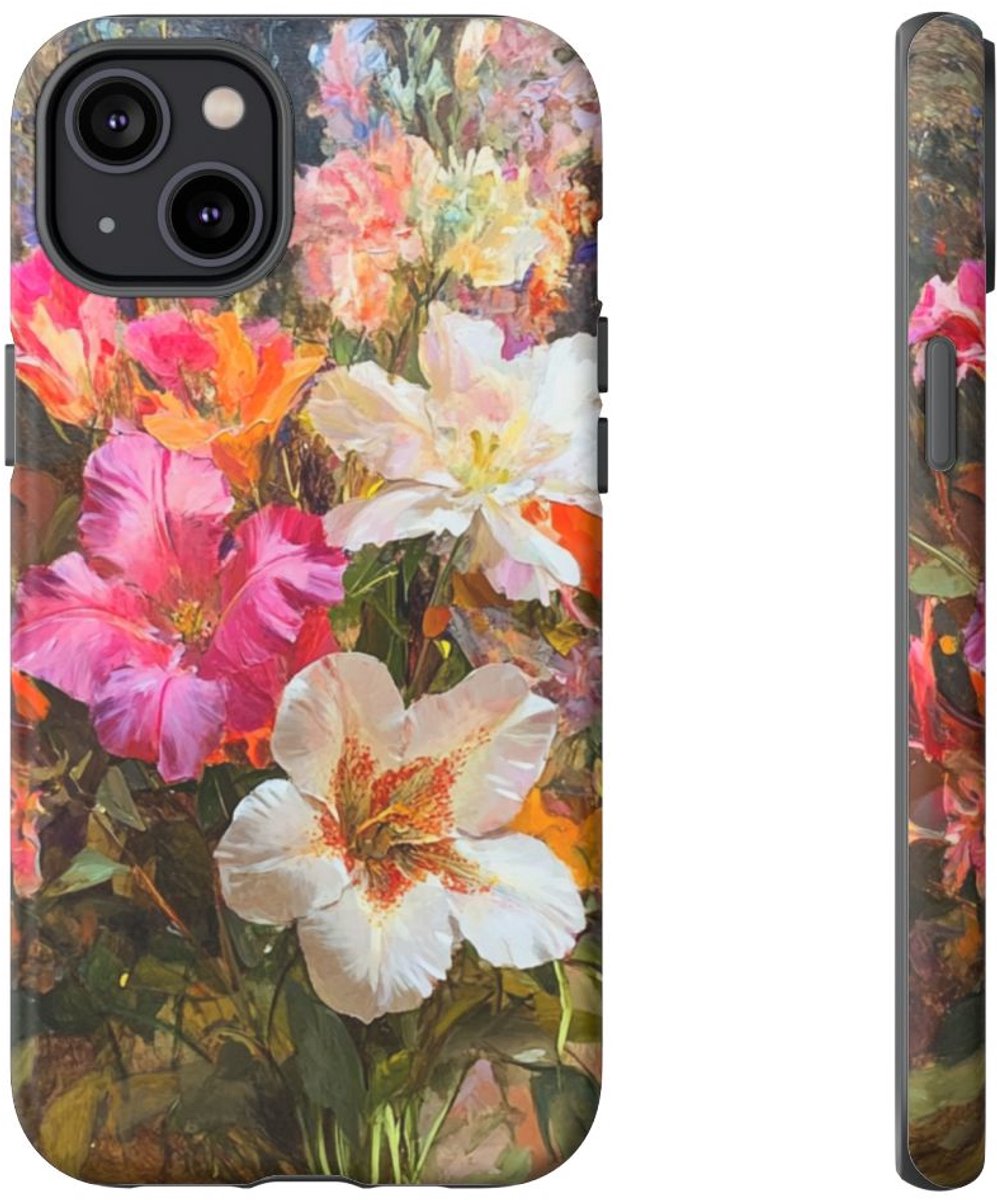 Kleurrijk Bloemenboeket Schildering – Telefoonhoesje Geschikt voor iPhone 14 Plus
