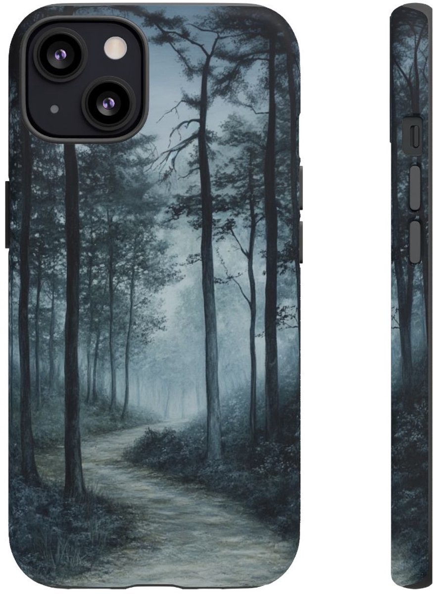 Mistig Bospad – Telefoonhoesje Geschikt voor iPhone 13