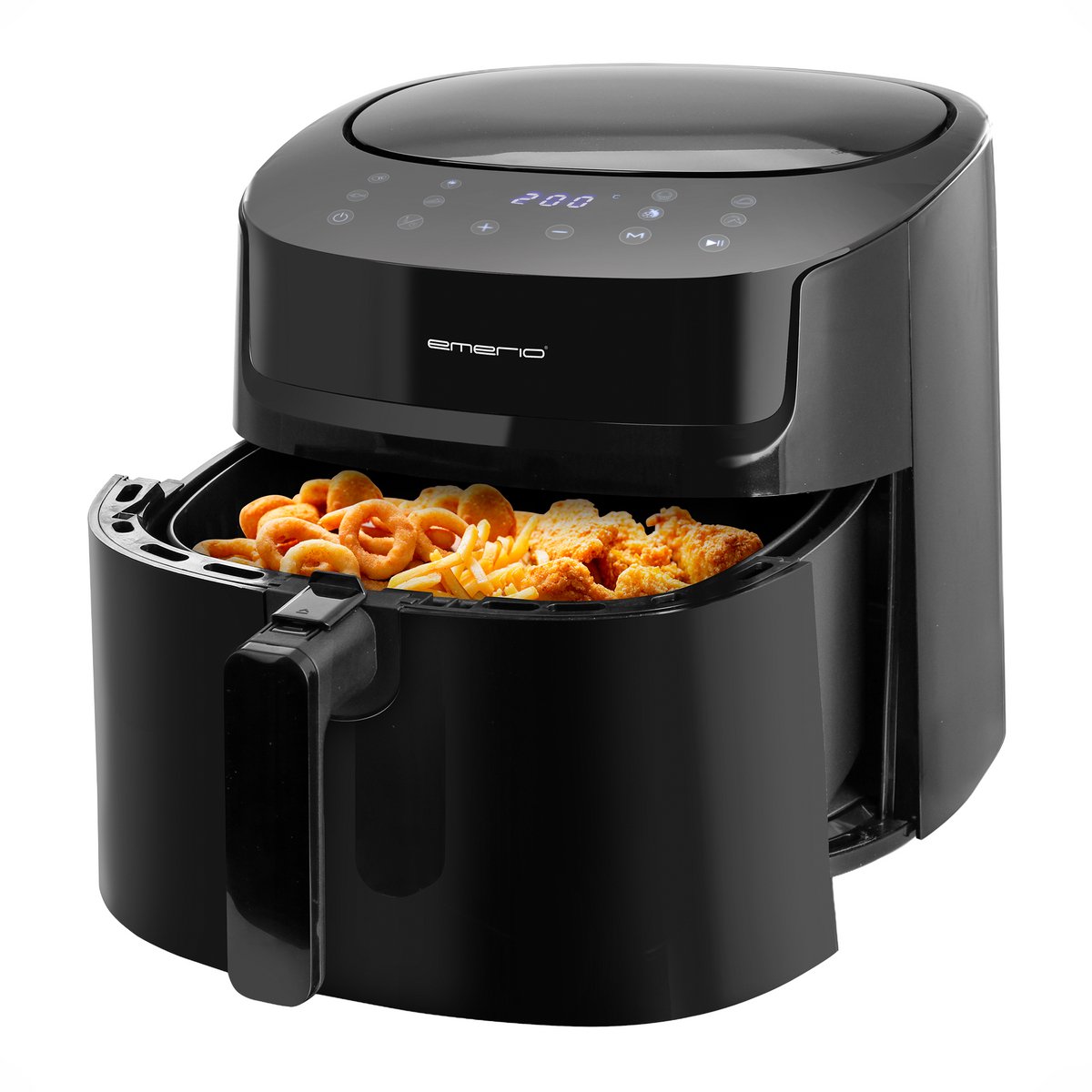Emerio AF-129622.1 - extra grote digitale heteluchtfriteuse Frituren zonder extra olie 72 liter inhoud 8 automatische programma's Cool Touch BPA-vrij snel opwarmen 1800 watt