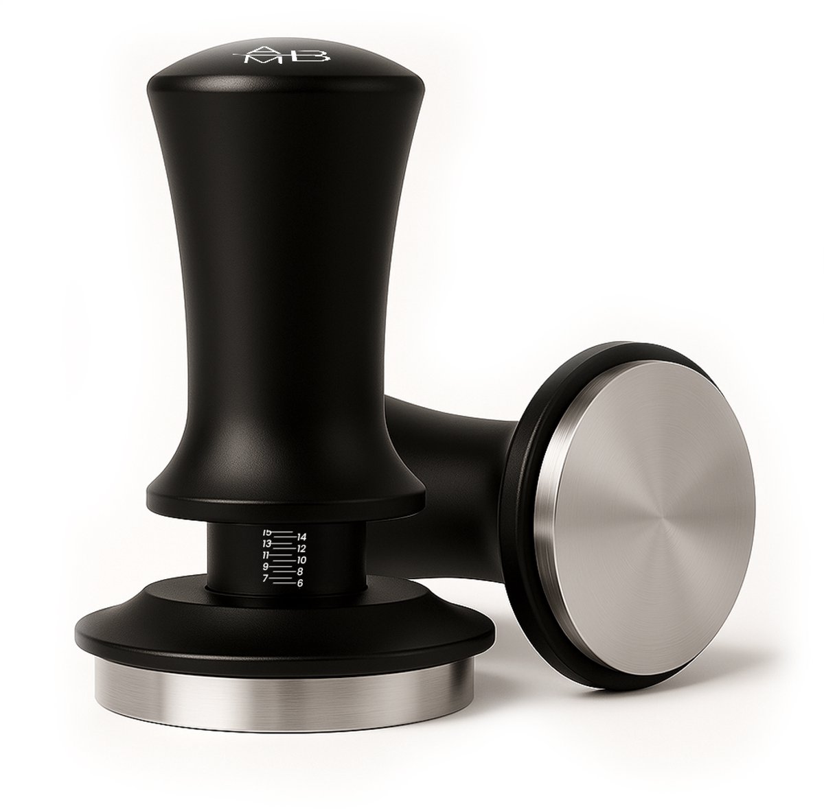 Adore Maison Barista Tamper Pro – 58 mm – Zwart – Koffieverdeler met Vering voor Espresso – Premium Koffiestamper voor Consistente Extractie en Perfecte Smaak